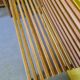 Vintage french beech wooden sauna or salon corner bench, second half 20th century