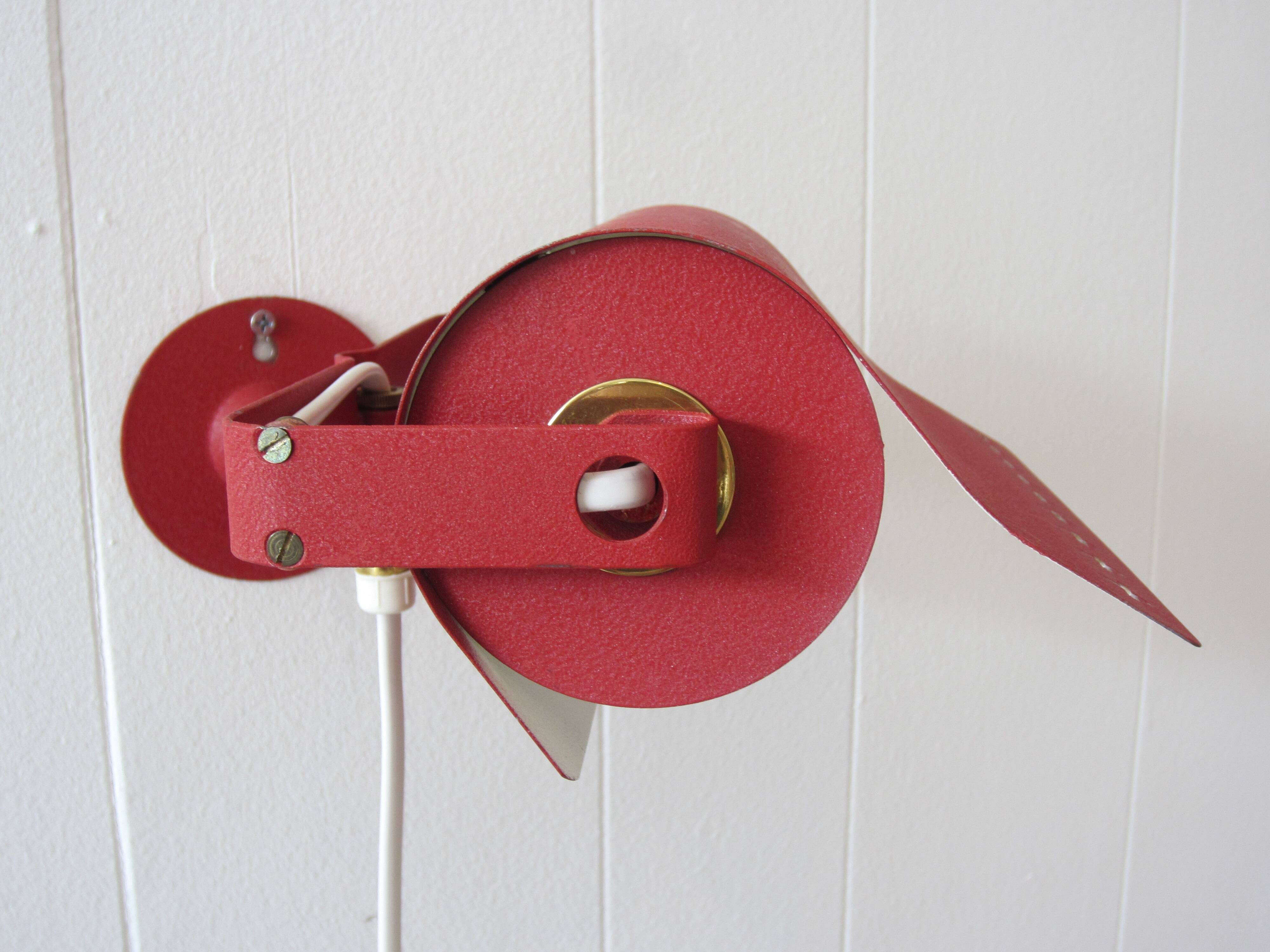 Mid-century Scandinavian articulated wall lamp