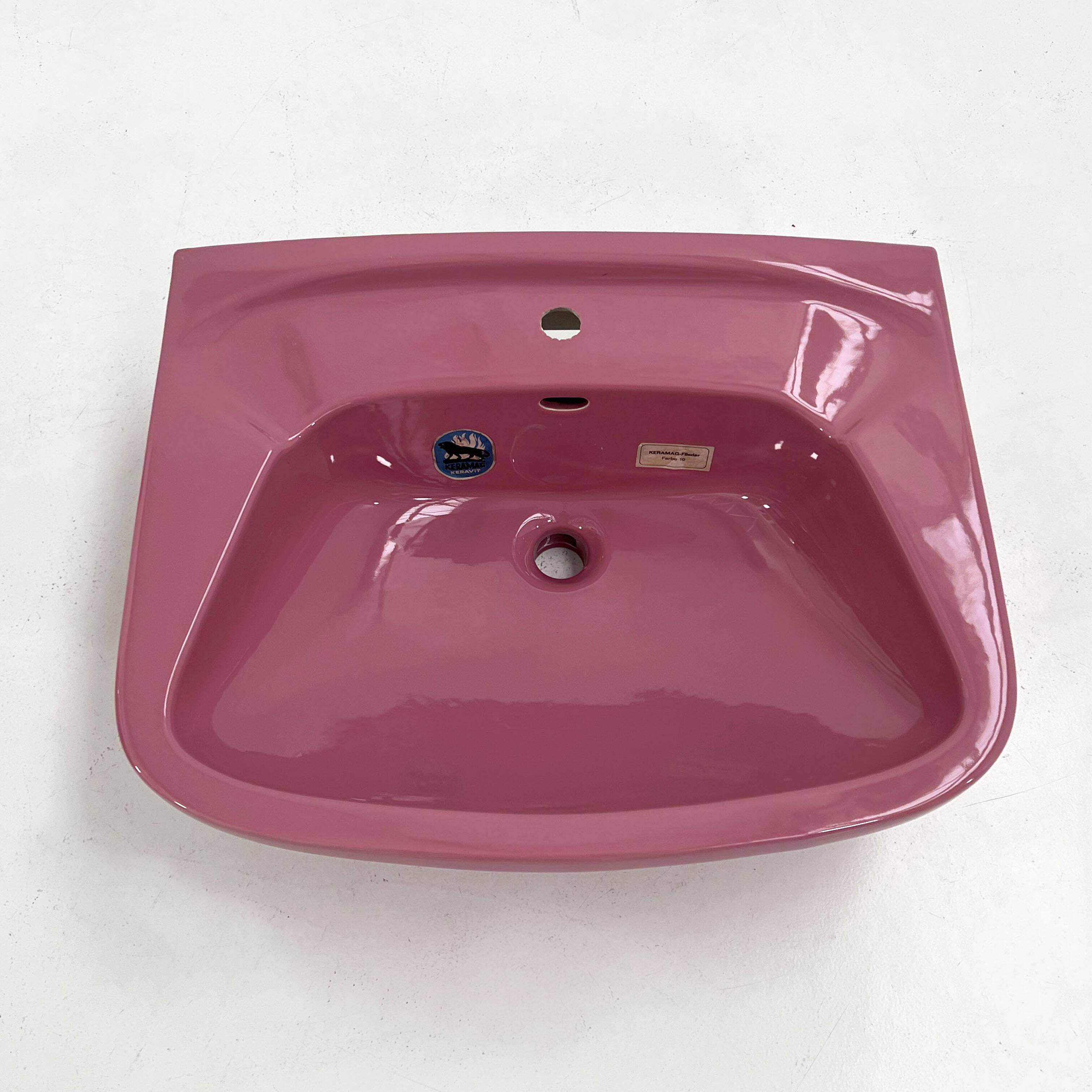 Keramag Keravit pink washbasin, 1980