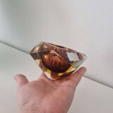 Murano Sommerso ashtray + table lighter set