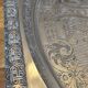 Vintage oriental silver-plated tea tray – Ø 60 cm