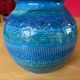 Aldo Londi ceramic ball vase (1911-2003) Rimini Blue, for Bitossi