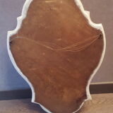 Miroir style Louis XV patine gris clair 43x69cm