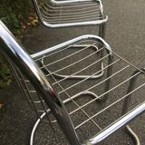 2 chaises acier chromé des années 70