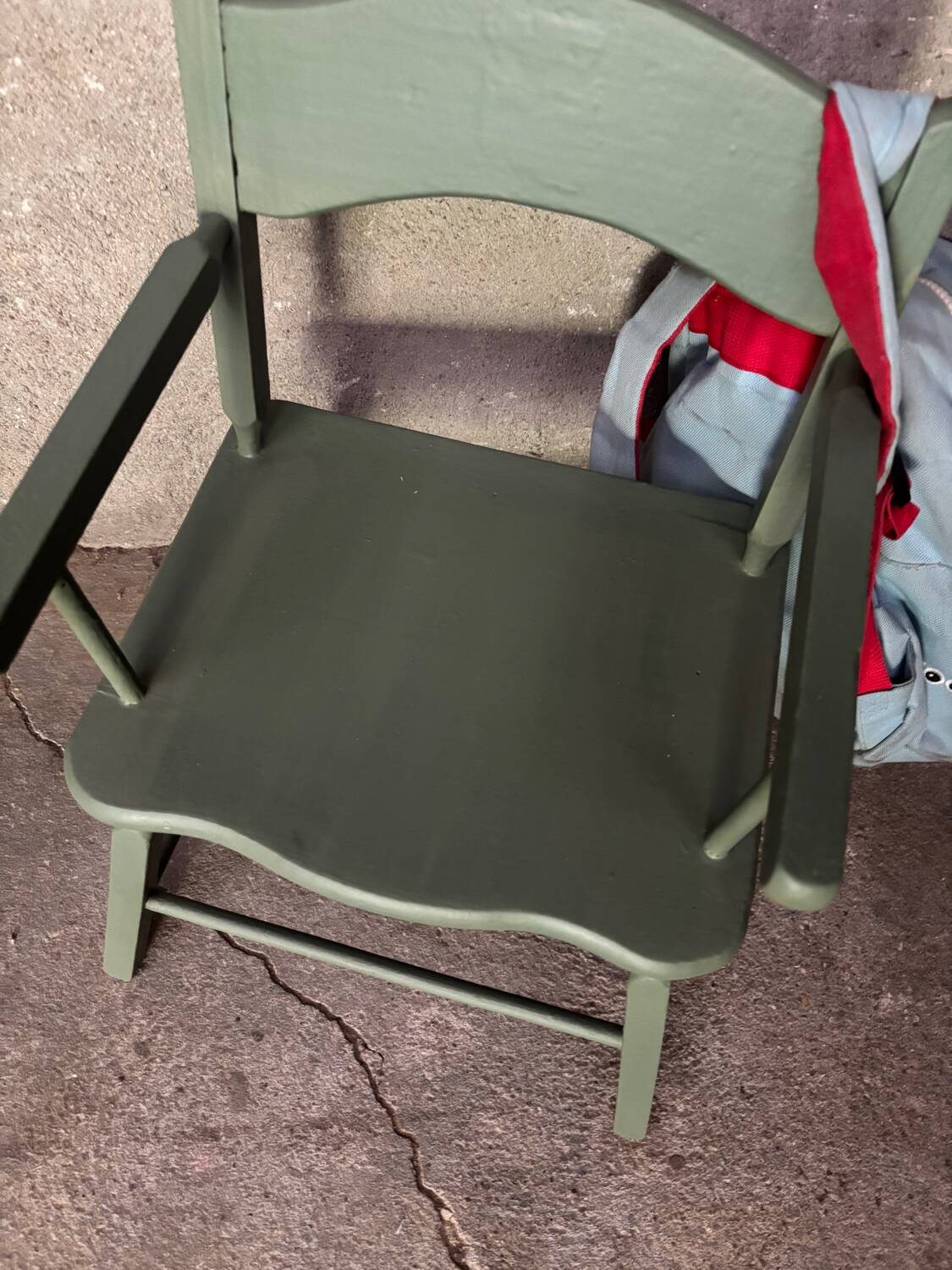 Vintage green designer children's armchair