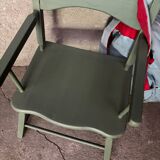 Fauteuil enfant design vintage vert