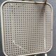 Set folding table and its 4 folding chairs perforated metal cream color - 70s