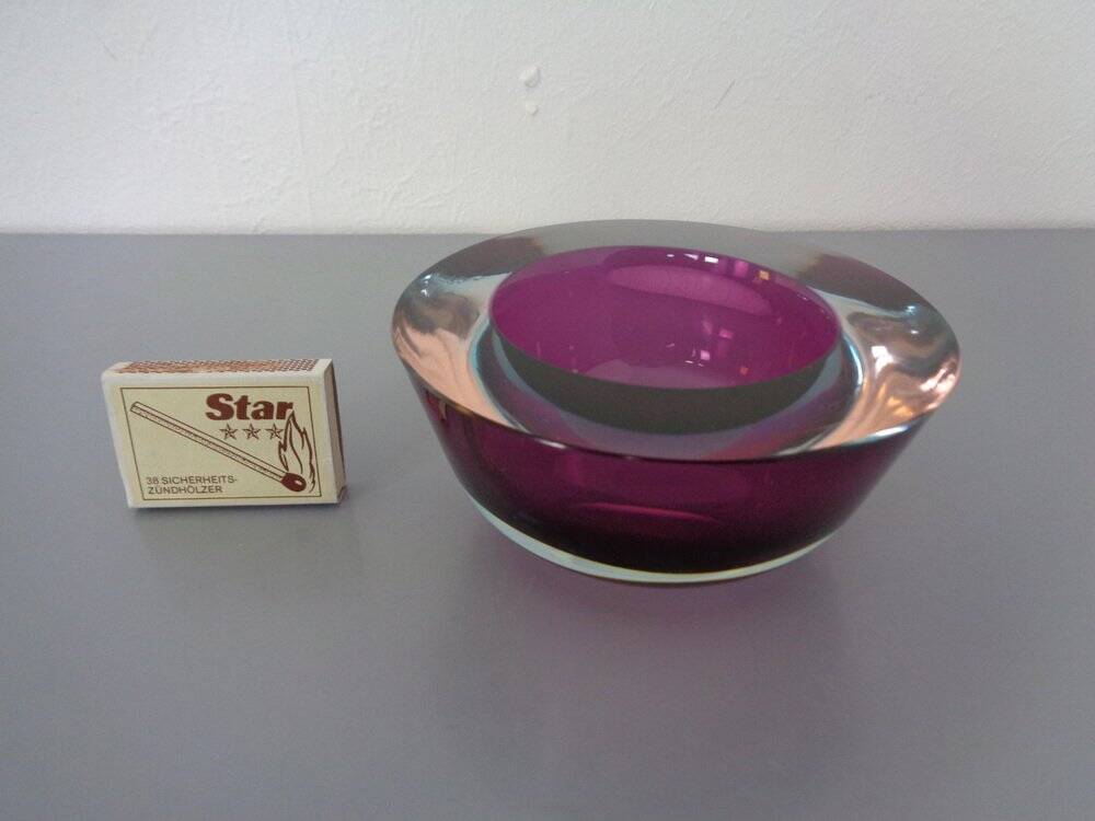 Sommerso Murano Glass Bowls by Flavio Poli, 1960s, Set of 4