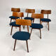 Set of 6 Mid Century Louis van Teeffelen Dining Chairs, 1960s