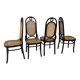 Set of 4 Radomsko Bentwood and Cane Dining Chairs, 1950s