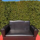 Vintage leather bench, modular