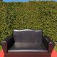 Vintage leather bench, modular