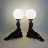 Ceramic seal lamps with white opal crystal balloon