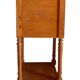 Nightstand in marked pine and marble, 37x81cm, 1940s, Art Deco, Gallé