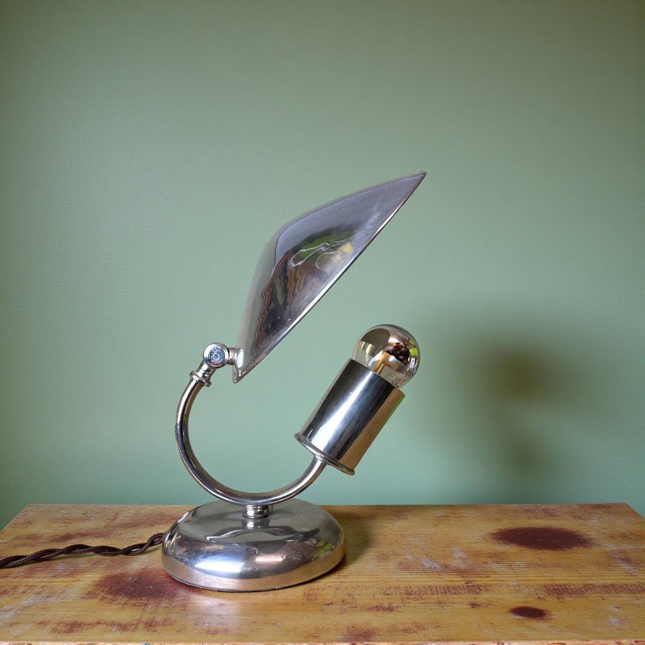 Bauhaus cromed table lamp