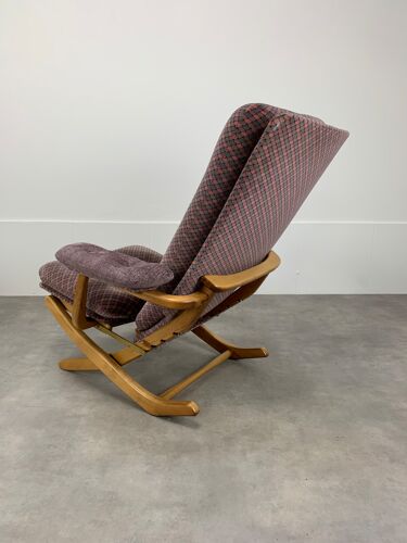 Paire de fauteuils et ottoman vintage poly x par polyconfort