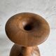 Tall Sculptural Solid Wood Vase, Natural Brown Finish, Minimalist Turned Art Object, 73.5 cm