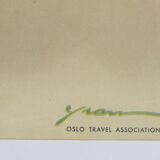 Original poster Oslo Norway doll 1962 Yran Knut boat beach travel railway tourism