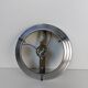 Plafonnier art déco opaline support chromé