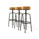 Set of six cast iron bar stools 1970s