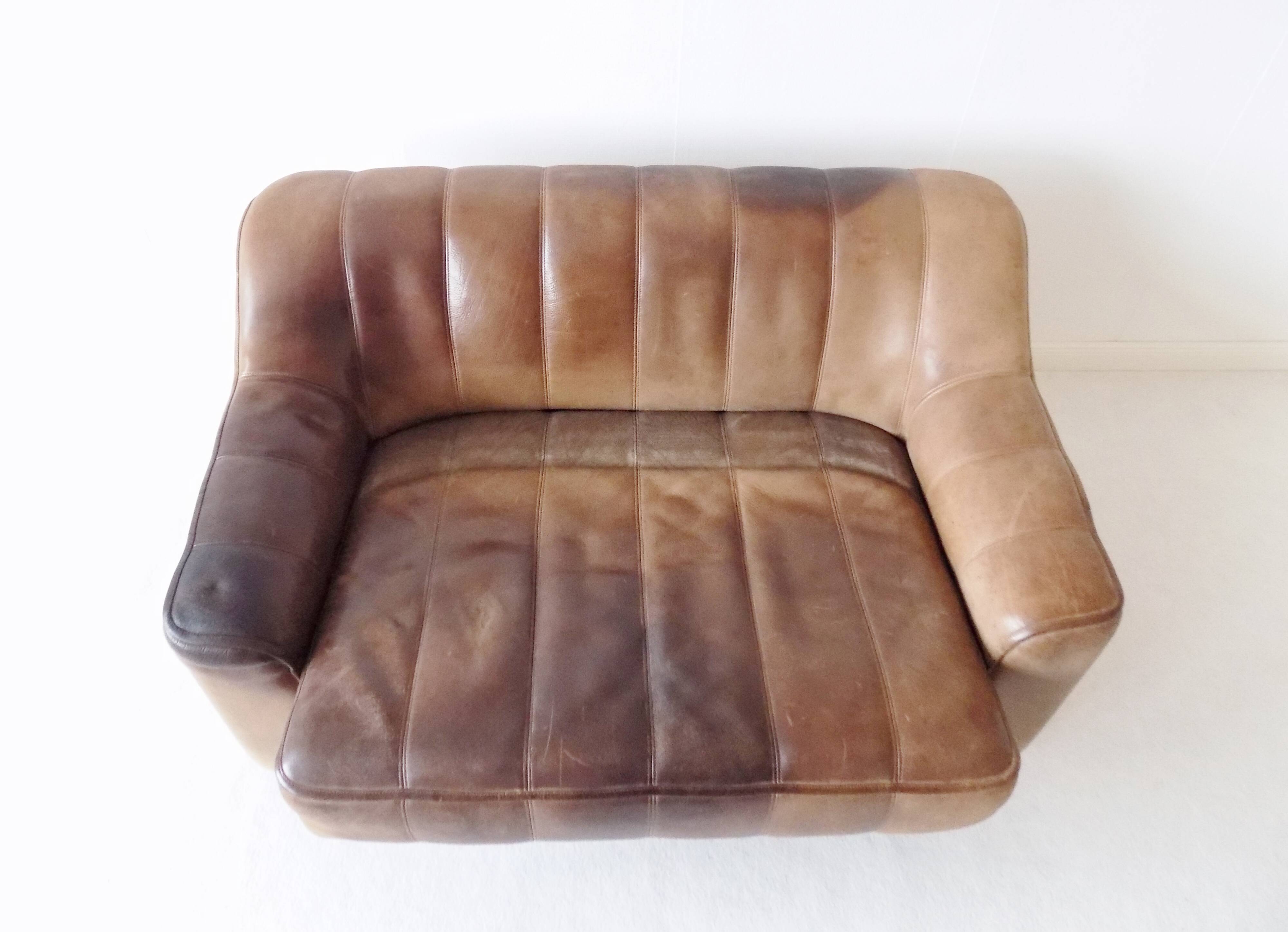 De Sede DS44 2 seater brown leather sofa