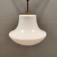Older ceiling/hanging lamp in milky white opaline glass.