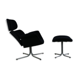 Artifort big tulip lounge chair with original ottoman