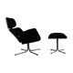 Artifort big tulip lounge chair with original ottoman