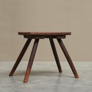 Stool or solid wood side table, mid-century style, 1950s