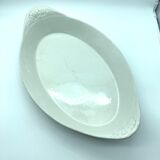 Plat oval blanc à oreilles creux 41cm