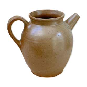 Round stoneware pitcher