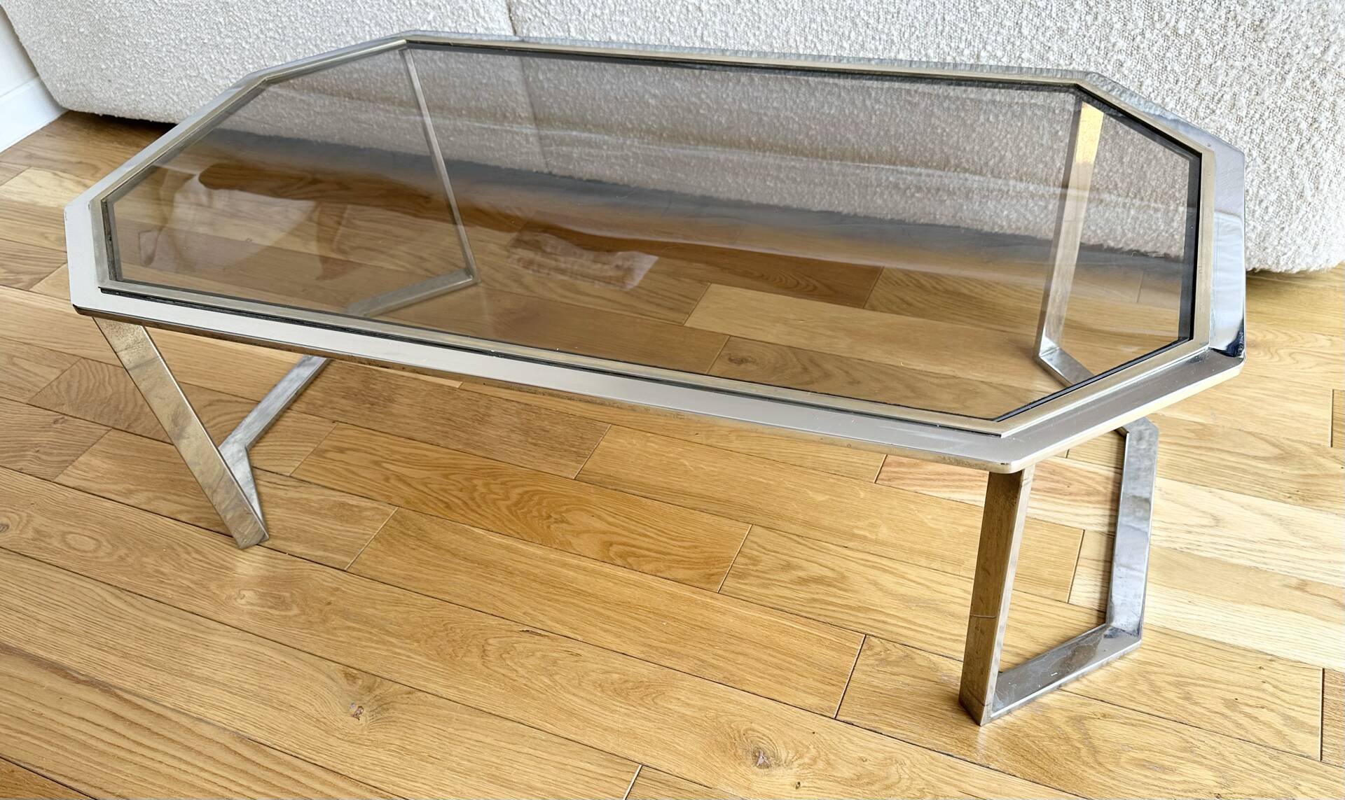 Table basse métal Chromé