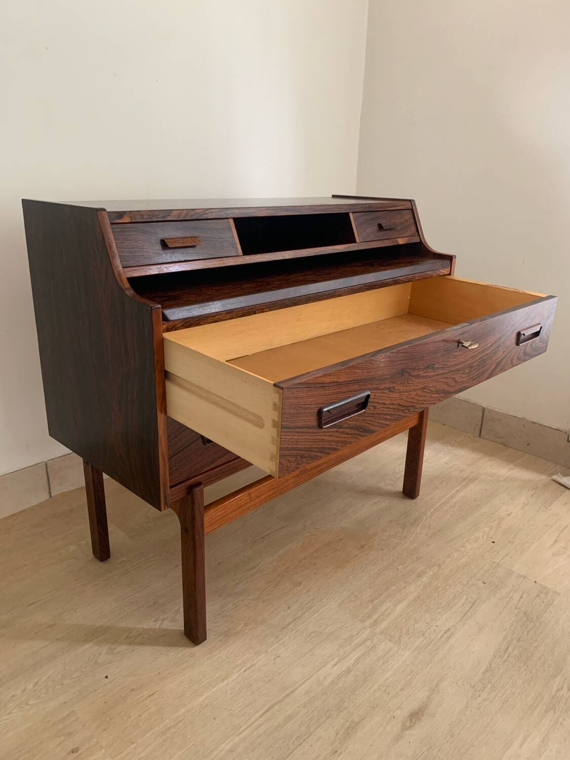 Scandinavian rosewood secretary desk by Arne Wahl Iversen