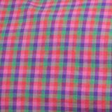 Upcycled checkered cushion cover