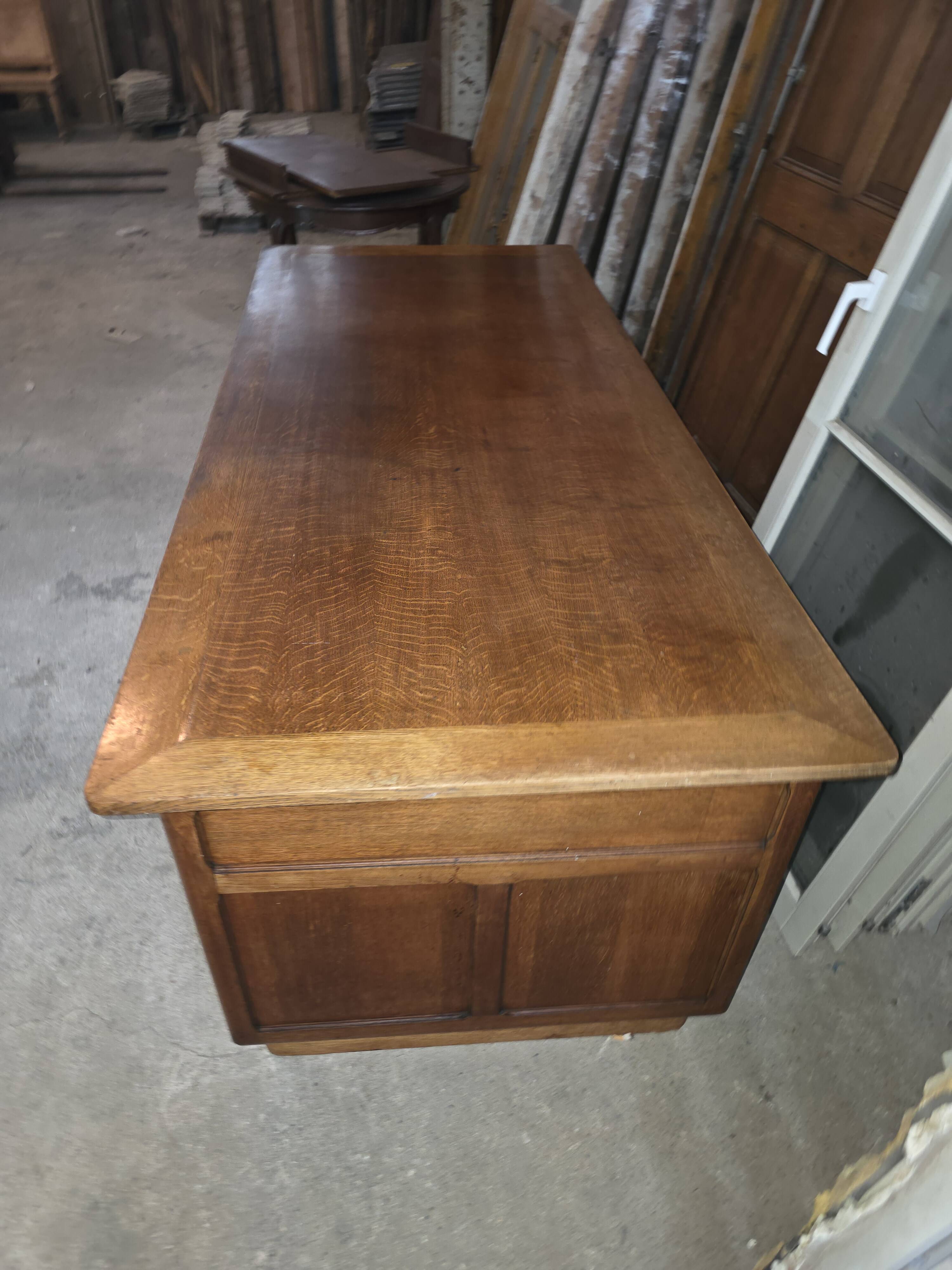 Bureau ministre XXL en chêne , 220 × 95 cm