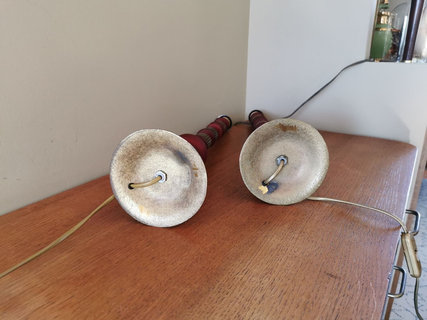 Pair of vintage lamp bases by Julie Prisca