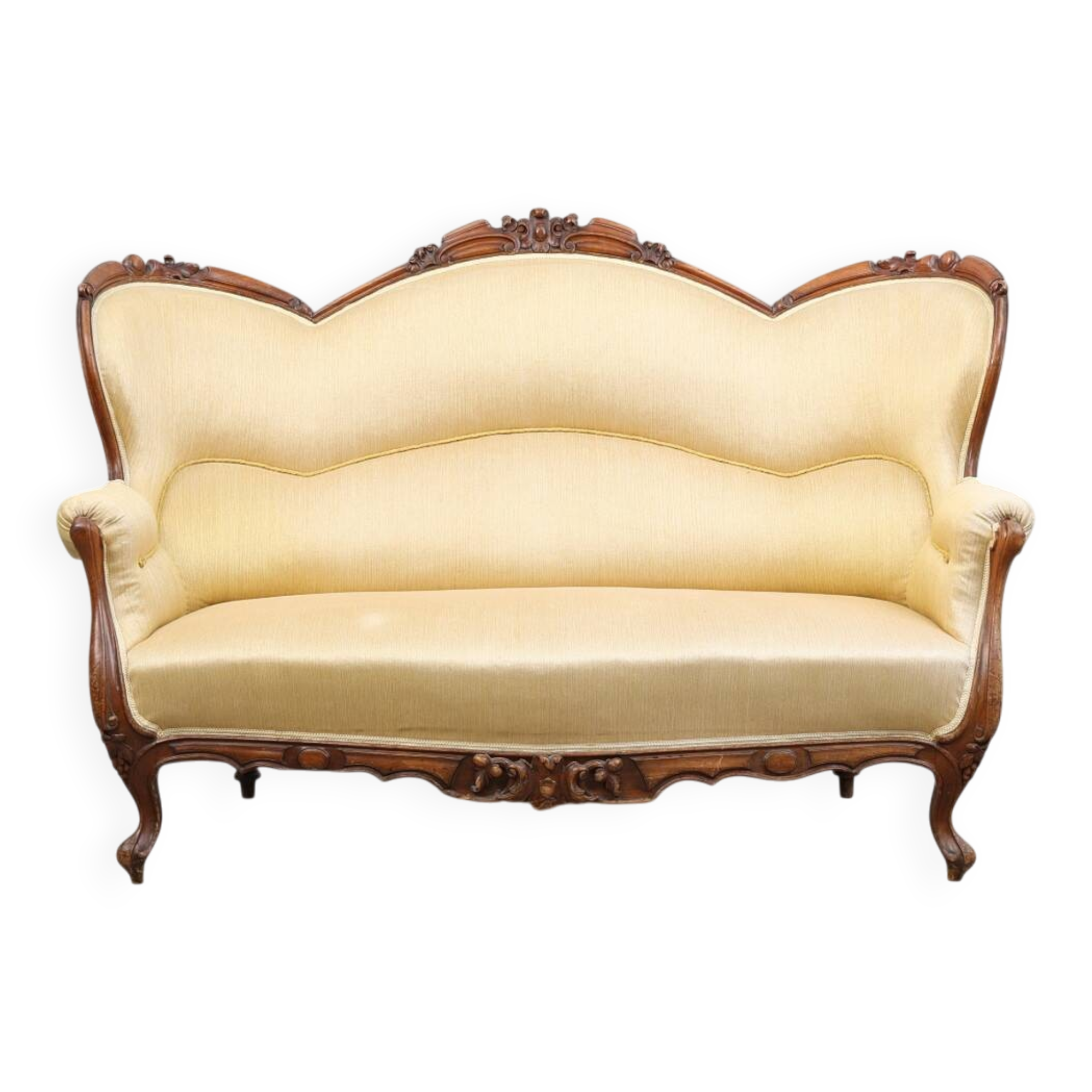 Sofa néo-rococo — Style 19e/20e siècle — Silhouette élégante de salon avec C