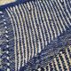 Handmade Beni Ourain Berber Rug with Blue Diamond Lines Pattern – 250x150 cm