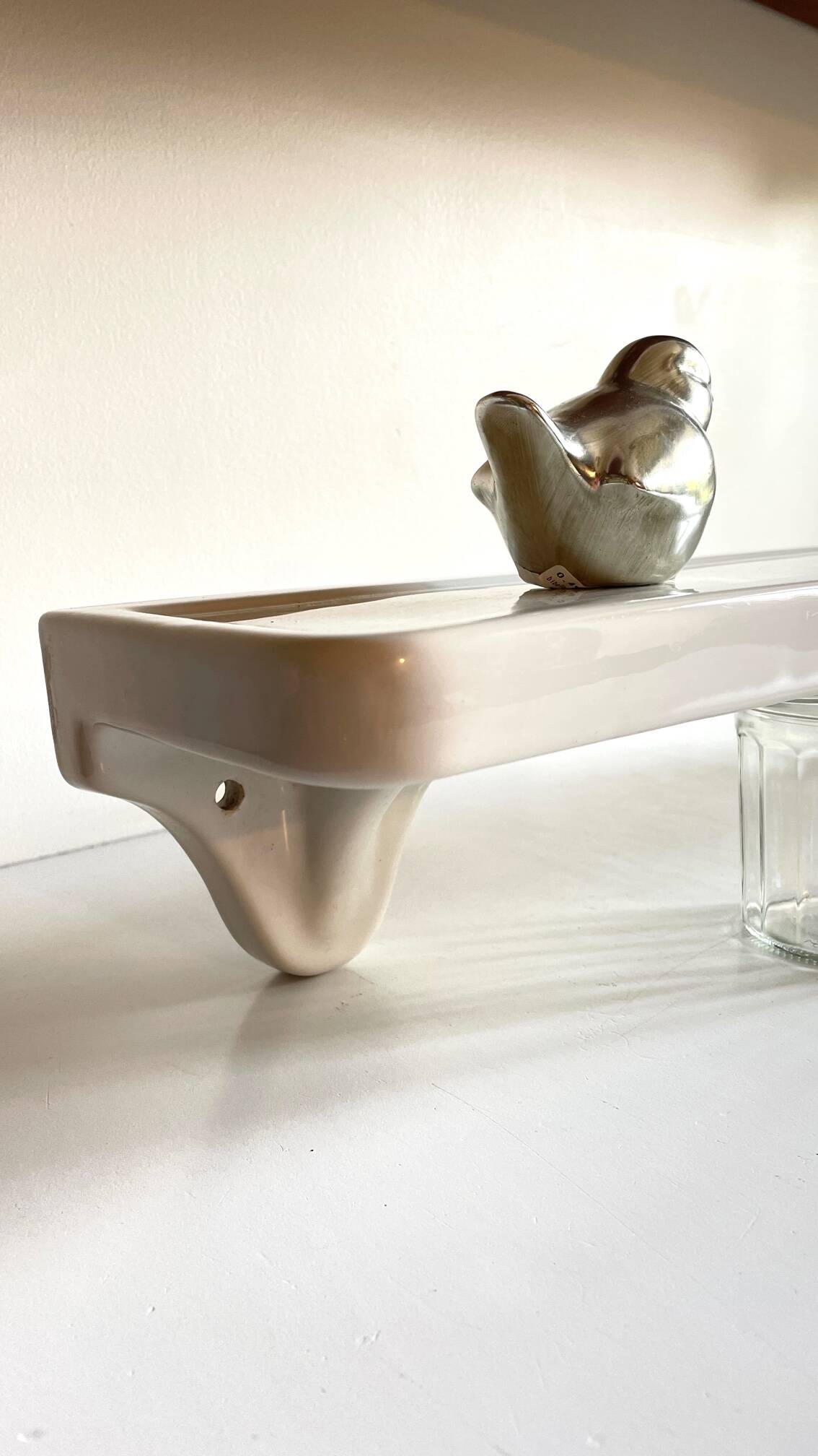 Vintage ceramic wall shelf - france