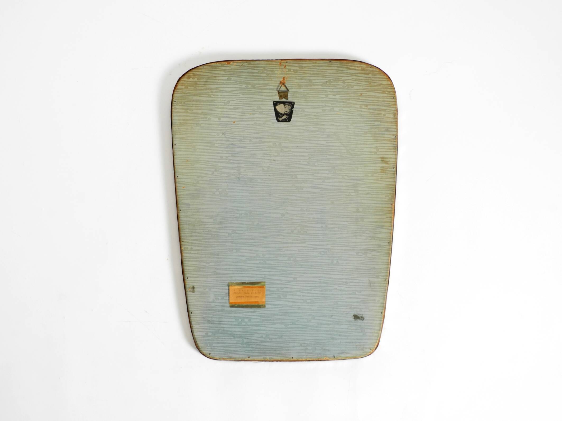 Beautiful Mid-Century Modern Wall Mirror with a Silver-Plated Frame