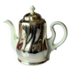 Cafetière en porcelaine HKE avec capot chauffant en métal argenté - Vintage