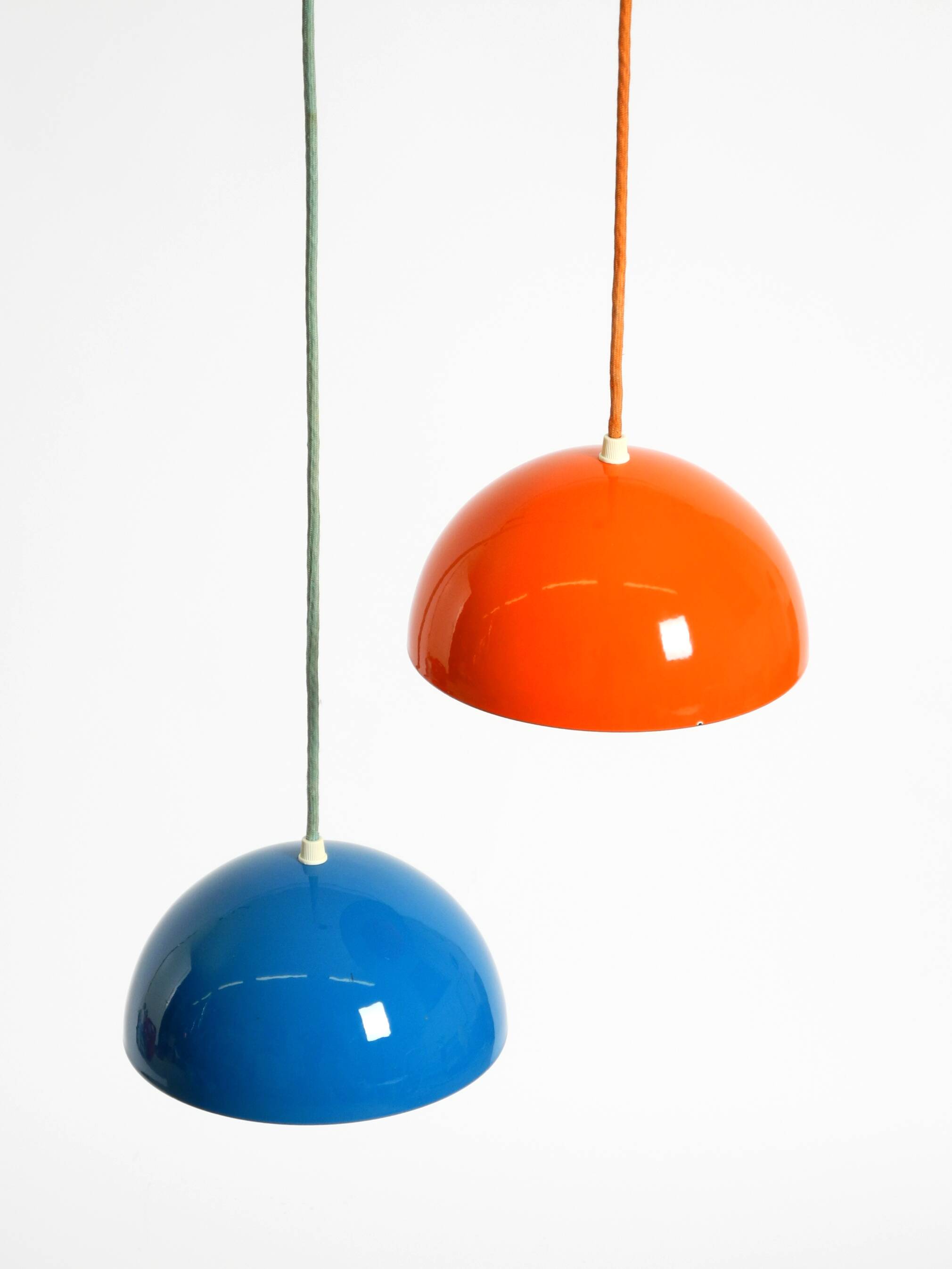 enamelled double shade Flower Pot pendant lamp by Verner Panton for Poulsen