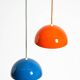 enamelled double shade Flower Pot pendant lamp by Verner Panton for Poulsen
