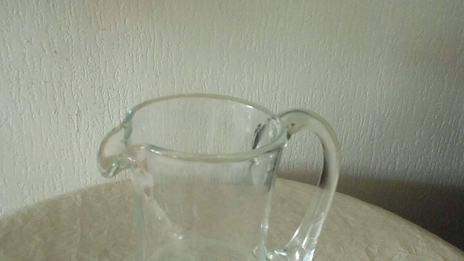 Carafe pichet en cristal decor grave