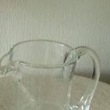 Crystal pitcher carafe with grave decor