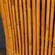 Striking 20thc italian standing bamboo dry bar & stools c.1960