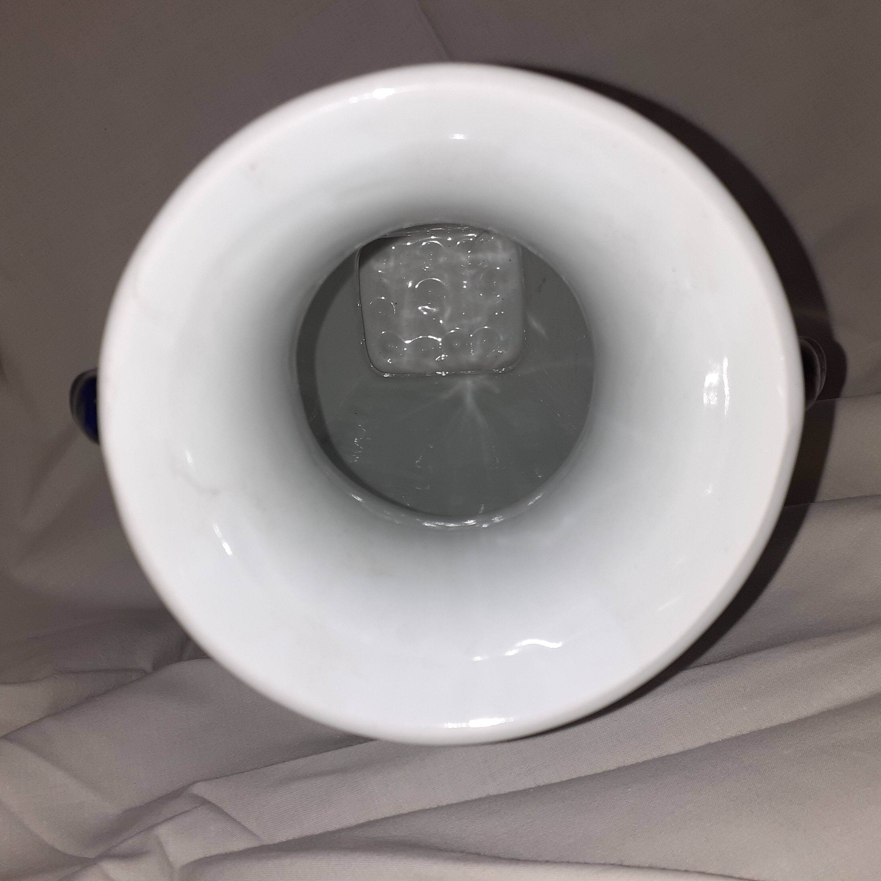 Floral blue decor Asian vase