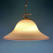 Beige Murano glass pendant light by De Majo, Italy, 1970s.