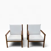 Set of 2 Italian armchairs