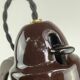Lampe allemande 1930 émail brun marron bauhaus